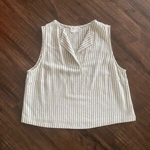 Allie Rose Linen Viscose Stripped Tank
